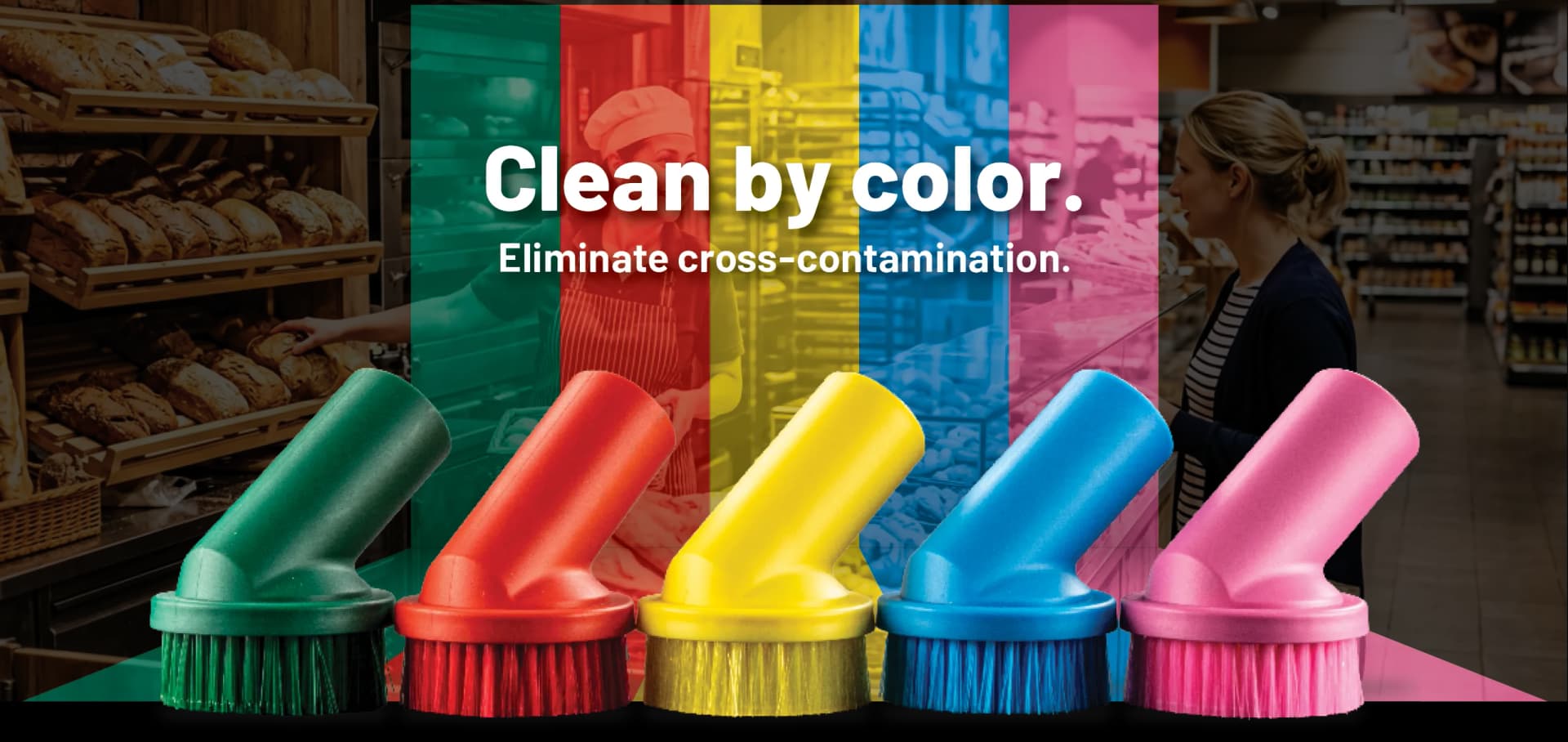 Storson colour-coded vacuum brushes